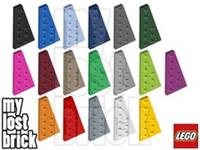 LEGO - Part 54383 - Wedge Plates 6x3 Right + NEW + SELECT COLOUR / QUANTITY