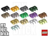 LEGO - Part 15208 - Plates 1x2 with 3 Teeth (SINGLE) + NEW + SELECT COLOUR / QTY