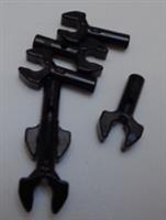 lego 48729 41005 - 6278152 black stick spanner holder clasp hand claw x6