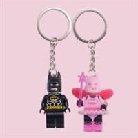 Exclusive Pink Fairy Batman Lego Keychain Valentine's Day Couple Gifts HOT