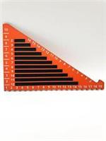 Red Lego Triangle Ruler Human Sorting Tool for Lego - Similar to bb0342 / 852760