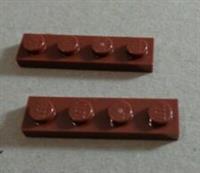 Lego Parts & Pieces 3710 - 4211190 Plate 1x4 Reddish Brown x2**