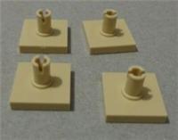 LEGO 2460 Tile Modified 2 x 2 with Pin Tan x4 Bricks & Pieces &Parts