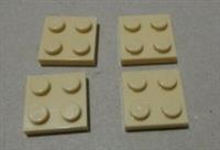 LEGO Parts & Pieces 3022 - 4114084 Plates 2x2 Tan x4 **