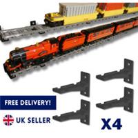 4X Wall Mount Brackets for Lego Train Track Display Holder Shelf Clips Hooks UK