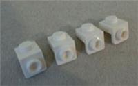 LEGO 36841 - 6296132 PLATE 1X1 W/ 1.5 Downwards Bracket White x4 Parts & Pieces