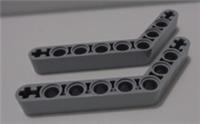 LEGO TECHNIC 6629 - 6279885 Beam 4 x 6 Liftarm Bend Medium Stone Grey x2