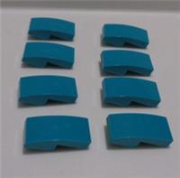LEGO 11477 - 6249427 Curved 1X2 PLATE W/BOW Bright Blue Green x8