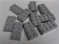 LEGO Bricks (3001) 4211385 2 x 4 Bricks Medium Stone Grey x10**