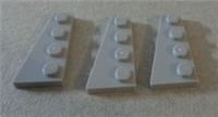 LEGO 41770-41769 Wings 2x4 Plates Left Medium Stone Grey x3**