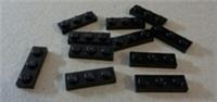 LEGO Parts & Pieces 3623 - 362326 Plates 1x3 Black x11