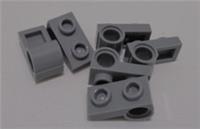 LEGO Parts 18677 - 6168633 Plate 1x2 W Horizontal Hole Medium Stone Grey x6