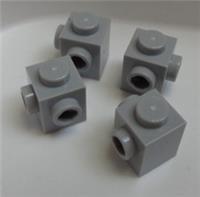 LEGO 26604 - 6267495 Brick 1 x 1 With Studs On 2 Sides Medium Stone Grey x4