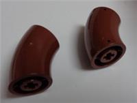 LEGO 65473 6327811 TREE ELEMENT,DEG.135,W/ CROSSHOLE REDDISH BROWN X2