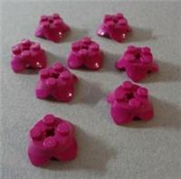 LEGO 15469 Round 2x2 Brick With 4 Petal Base Axle Hole Bright Reddish Violet x8