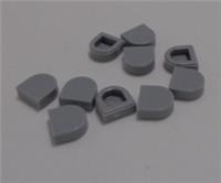 Lego Part 24246 - 6250597 1/2 Circle Flat Tile 1x1 Medium Stone Grey x10