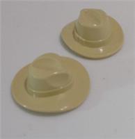 LEGO Cowboy Hat With Wide Brim For Minifigures Tan x2