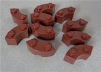 LEGO Spare Parts 85080 - 6322211 Corner Bricks 2x2 Studs Reddish Brown x10