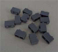 LEGO Parts & Pieces 2877 - 4210636 Brick 1x2 W/Grille Dark Stone Grey x13**
