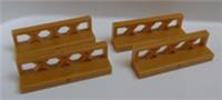 LEGO Parts & Pieces 3633 4536675 Fence 1x4x1 Gold x4
