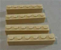 LEGO Pieces & Parts 3009 - 4112982 Bricks 1 x 6 Tan x4