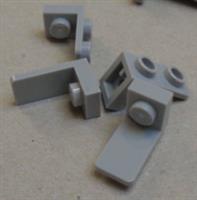LEGO Parts 73825 Bracket 1x1 - 1x2 Inverted Medium Stone Grey x4