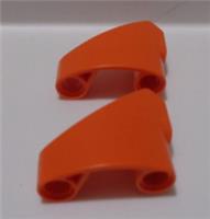 LEGO Parts & Pieces 6472387 2395 Left Panel Curved 3X3X2 Reddish Orange x2