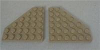 LEGO 6106 - 6030845 Plates 6x6 without Corner Sand Yellow x2 **