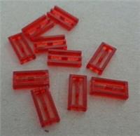 LEGO Spares Parts 2412 - 6250158 1x2 Flat Plate With Grille Clear Red x10