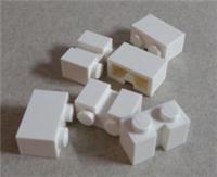 LEGO Parts & Pieces 4216 4264360 Brick 1x2 With Groove White x6