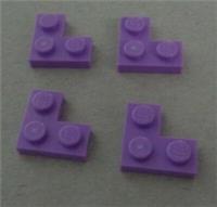 LEGO 2420 - 4619517 Corner Plate 1x2x2 Medium Lavender x4 Pieces & Parts**