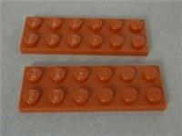 LEGO Parts Spares 3795 - 6219673 Plate 2x6 Dark Orange x2