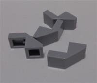 LEGO Bits Parts 28192 6213378 Slope 45 2x1 With Cutout Medium Stone Grey x4