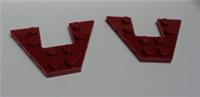 LEGO 47407 Wing 6x4 with 2x2 Cut out Dark Red x2