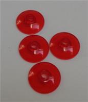 Lego 4740 - 6245303 Round Dish 2 x 2 Inverted With Centre Hole Clear Red x4 **
