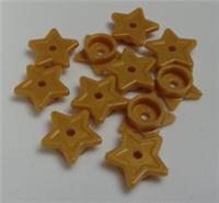 Lego 11609 - 6184647 Star 1x1 Tube & Hole Gold x12