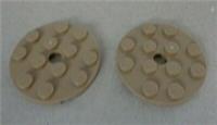 Lego Parts 60474 - 6232138 - Plate Round 4x4 Sand Yellow x2 Bricks & Pieces