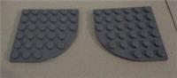 LEGO Part 6003 4500517 Plate 6x6 W/Bow Dark Stone Grey x2