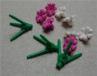 LEGO 24855 6206151 6338913 Plant Mixed Flowers And Stem Green Bottom Pin x11 Pcs