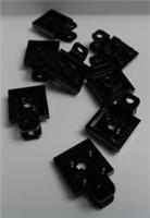 Lego 63082 - 42478 Plate Tow ball Socket Flattened 2x2 Black x8