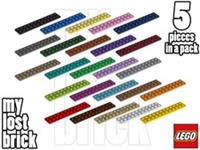 LEGO - Part 2445 - Plates 2x12 (Pack of 5) + NEW + SELECT COLOUR
