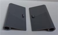 Lego 58380 58381 Door 1x3x4 Open Hinge Dark Stone Grey x1 Pair