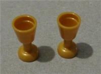 LEGO 2343 / 6269 / 28657 / 4505990 Minifig Goblet Gold x2 Bricks & Parts& Pieces