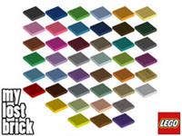 LEGO - Part 3068 - Tiles 2x2 (Pack of 5) + NEW + SELECT COLOUR