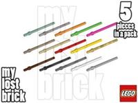 LEGO - Part 63965 / 28921 - Bar 6L with Stop Ring (Pack of 5) +NEW+SELECT COLOUR