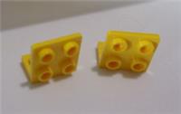 LEGO Parts & Pieces 99207 6208753 Bracket 1x2 - 2x2 Inverted Bright Yellow x2