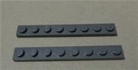 LEGO 3460 - 4210998 1x8 Plates Dark Stone Grey x2 Parts & Pieces **