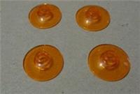 Lego 4740 - 6245310 Round Dish 2 x 2 Inverted Centre Hole Clear Orange x4 **
