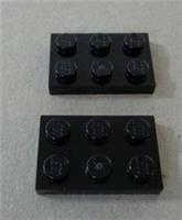 LEGO Spares 302126 - 3021 2x3 Plate Black x2 Parts & Pieces **