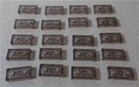 LEGO Spare Parts 28653 - 3023 - 6240219 Plate 1x2 Transparent Brown x20